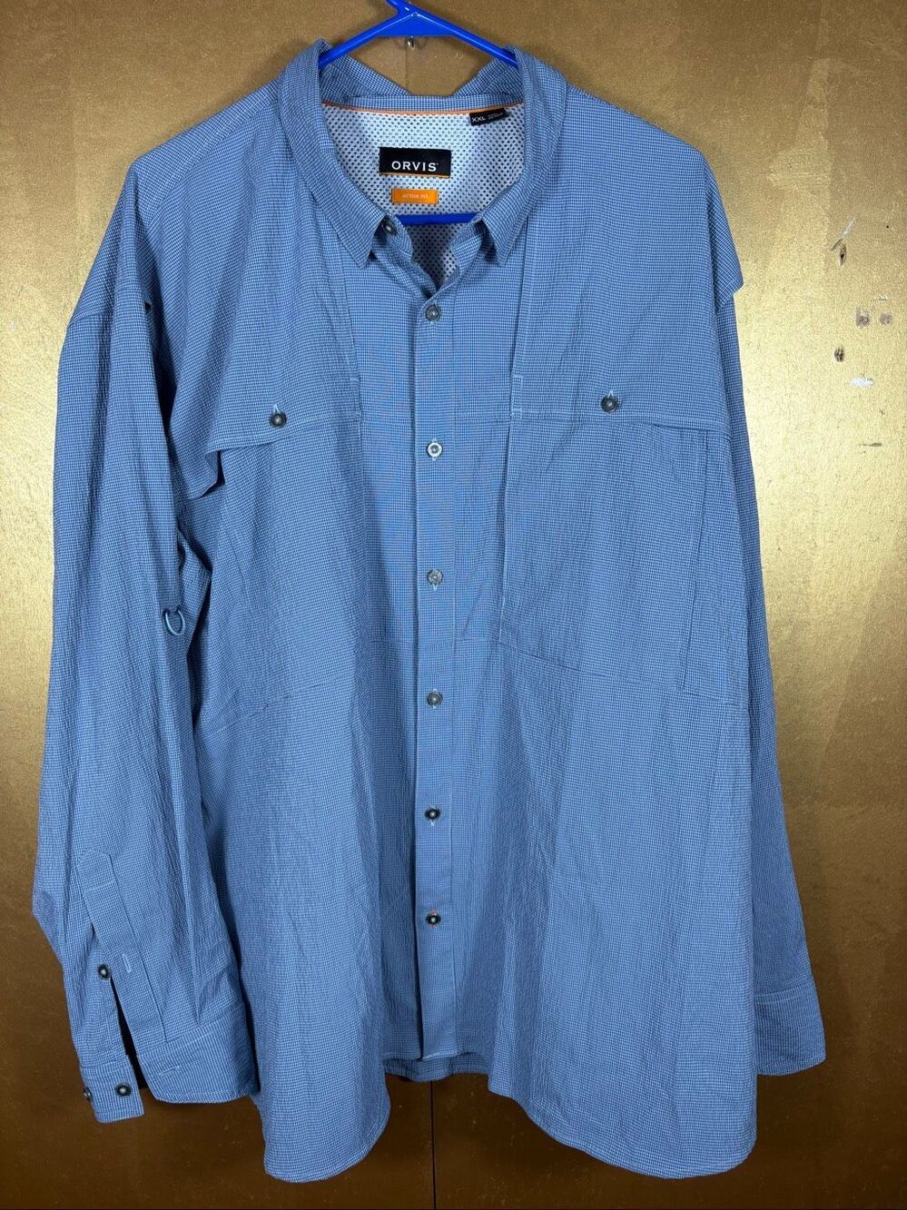 Orvis Mens long sleeve performance button down shirt size XXL